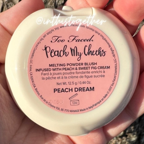 LAST 1! Too Faced Peach My Cheeks Creme Blush in Peach Dream - Picture 3 of 4